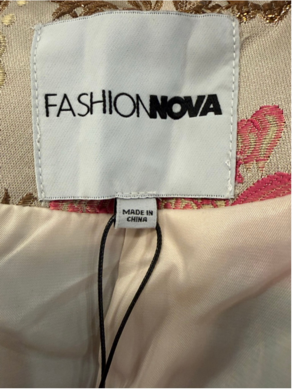 Fashion Nova Tassel Brocade Cropped Blazer - Boho Glam Party Chic - Large - Picture 9 of 16